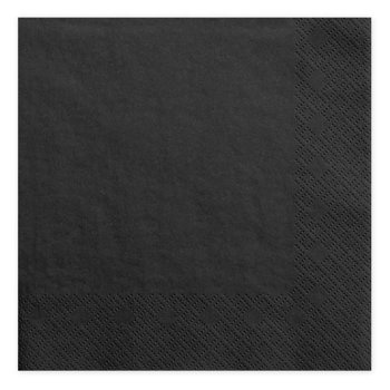 Serwetki 3 warstwowe czarne - 20szt