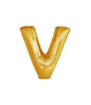 Balon foliowy 40cm - złota litera V