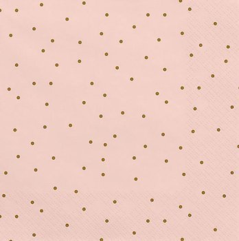 Serwetki w kropki różowe - 20szt