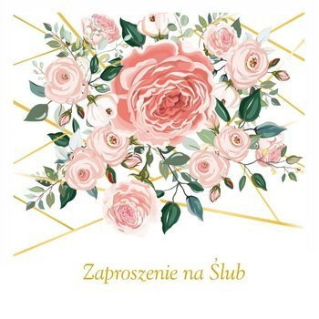 Zaproszenia ślubne BOHO z nakładką  - 10 szt.