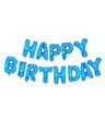 Balony foliowe napis HAPPY BIRTHDAY niebieski 40cm