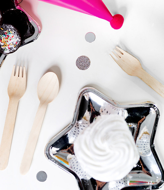 Sztućce drewniane NATURAL 18szt