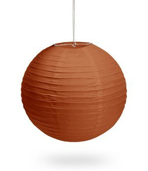 Lampion papierowy KULA – 40 cm, brązowy