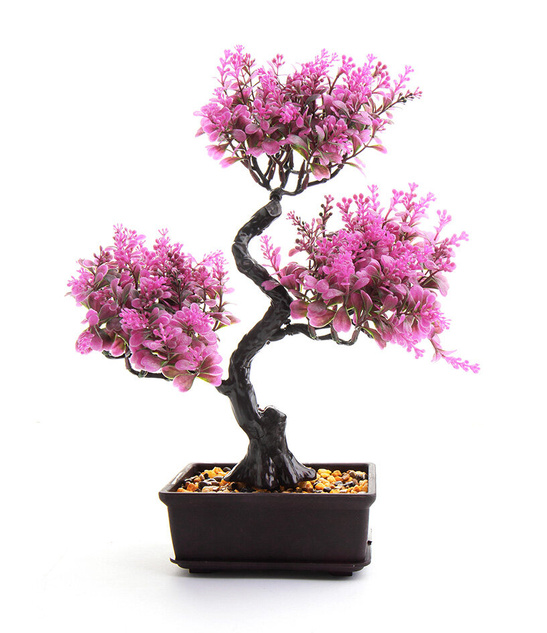 Bonsai Sztuczne Drzewko różowe listki