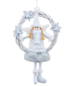 Wieniec ratanowy z aniołkiem DUŻY