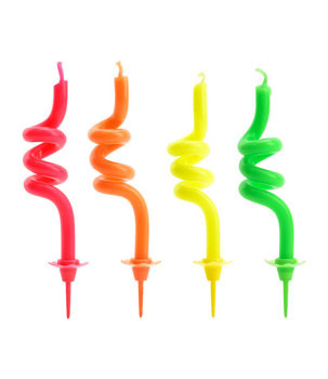 Świeczki urodzinowe zakręcone MIX