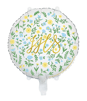 Balon foliowy IHS I Komunia Święta BOHO