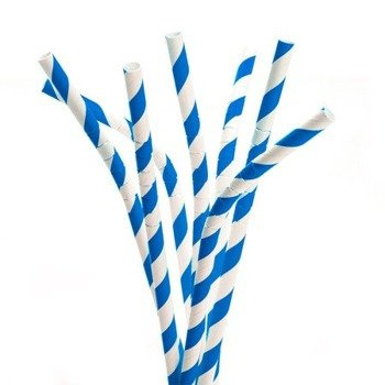 Rurki papierowe łamane  25szt. - niebieskie