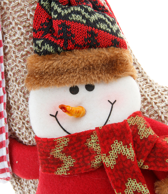 Świąteczna skarpeta na prezenty Bałwanek 23x48 cm – ozdoba świąteczna