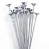 Patyczki do balonów 100szt - srebrne