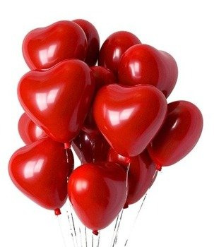 Balon SERCE 50 szt. - pomegranate