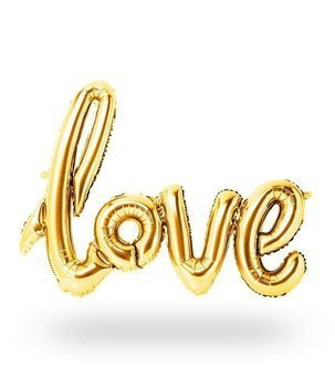 Balon foliowy napis LOVE - złoty