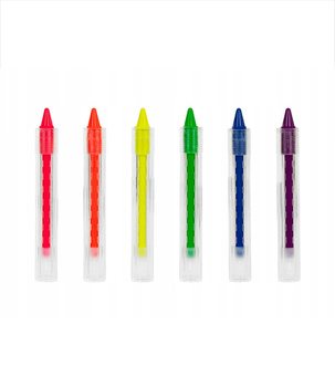 Kredki świecące w UV do malowania twarzy 6 szt. – Fluorescencyjne