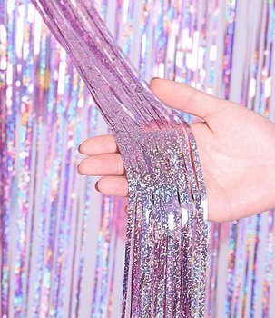 Kurtyna dekoracyjna BROKAT - różowa