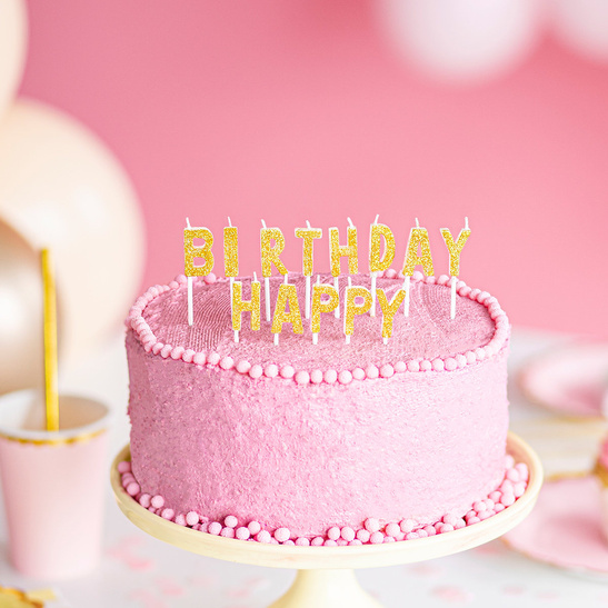 Świeczki urodzinowe na tort Happy Birthday