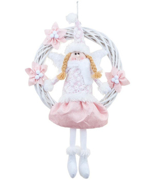 Wieniec ratanowy z aniołkiem DUŻY