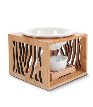 Kominek do Aromaterapii Bambusowy Drewniany na Olejki