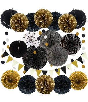 Zestaw imprezowy czarno-złoty DUŻY