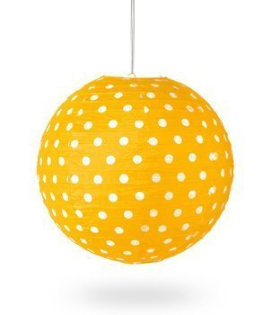 Lampion KULA papier DOT 40cm - pomarańczowy