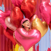 Balon foliowy metalizowany serce CZERWONY GIGANT 75cm