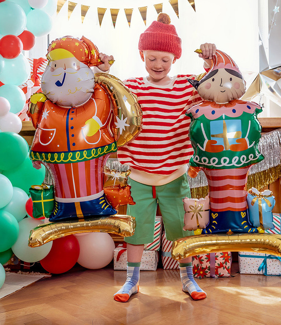 Balon na święta Mikołaj stojący 63x106cm