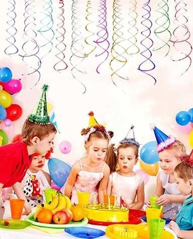 Serpentyny wiszące świderki 6szt- róż jasny