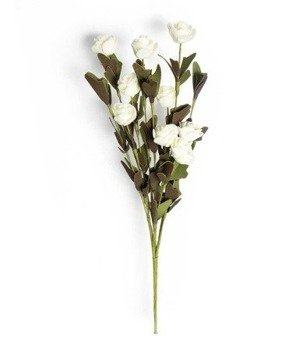 Sztuczna gałązka bukiet z róż - biała