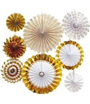 Rozety wiszące KOMPLET 8szt. - złote