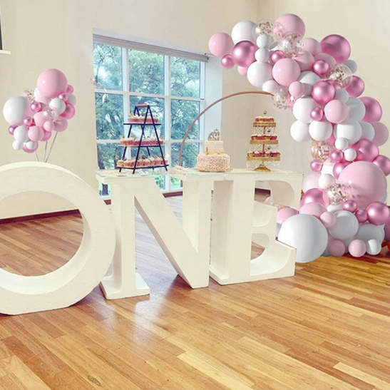 ZESTAW girlanda balonowa róż PINK 104szt