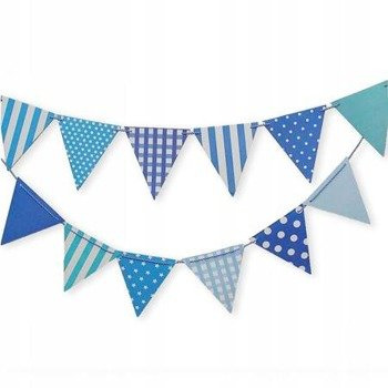 GIRLANDA baner chorągiewki 12szt. 4m - gwiazdki