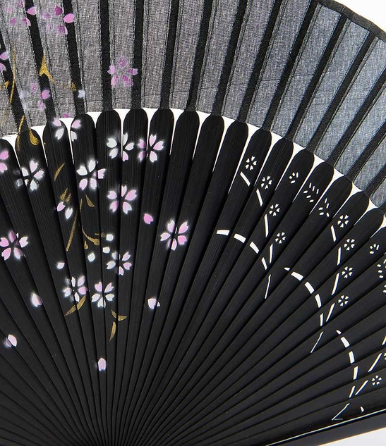Wachlarz ORIENTALNY czarny