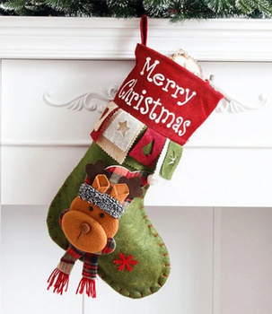 Świąteczna skarpeta na prezenty Renifer 29x48 cm, dekoracja świąteczna