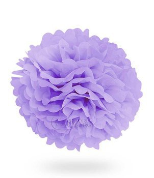 Pompon z bibuły KULA 40cm - fioletowy jasny