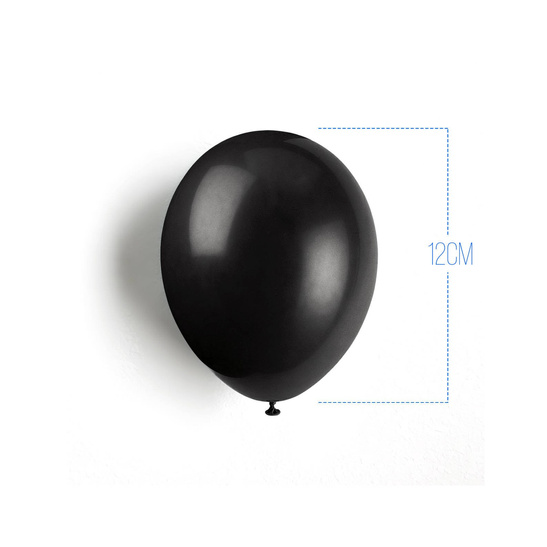 Balony lateksowe 12cm - 200 szt. - czarne