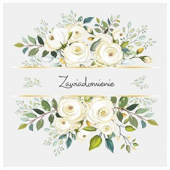 Zawiadomienia ślubne - kremowe - 10 szt