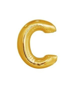 Balon foliowy 40cm - złota litera C