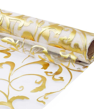 Materiał ORGANZA BIEŻNIK 36cm x 9m - biały