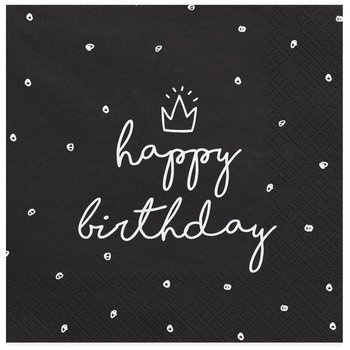 Serwetki ze wzorem CZARNE- 20szt