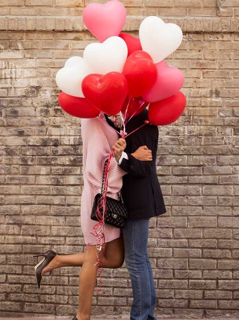 Balony lateksowe SERCE 25 cm – białe, 10 szt., dekoracyjne na wesele, walentynki