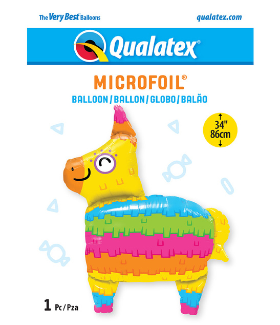 Balon Qualatex 10511 – 34 cale (85 cm), Tęczowa Piniata