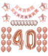 Zestaw urodzinowy ROSE GOLD 40 urodziny