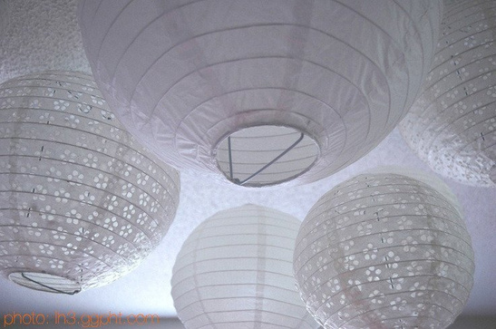 Lampion kula AŻUR 30cm - róż