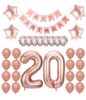 Zestaw urodzinowy ROSE GOLD 20 urodziny