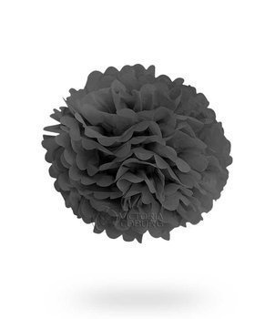 Pompon z bibuły 30cm - czarny