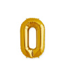 Balon foliowy 40cm - złota cyfra 0