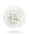 Pompon z bibuły KULA 40cm - biały