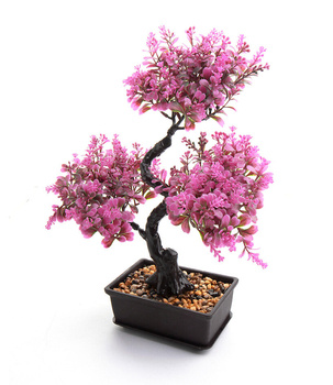 Bonsai Sztuczne Drzewko różowe listki