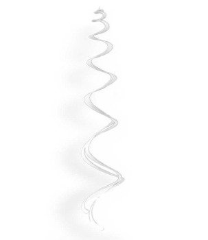 Serpentyny wiszące świderki 6szt - białe