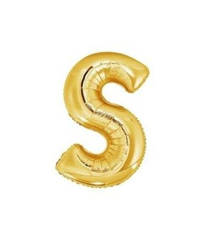 Balon foliowy 40cm - złota litera S