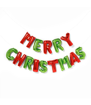 Girlanda balonowa napis MERRY CHRISTMAS 14szt 40cm